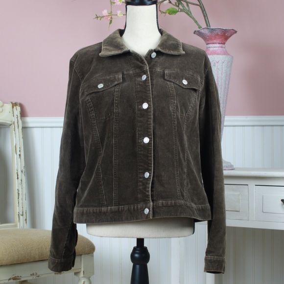Old Navy Jackets & Blazers - Old Navy Chocolate Corduroy XL